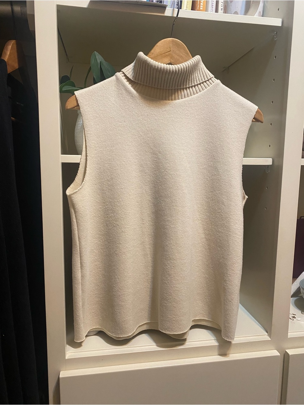 Zara Sleeveless Turtleneck Knit in Cream